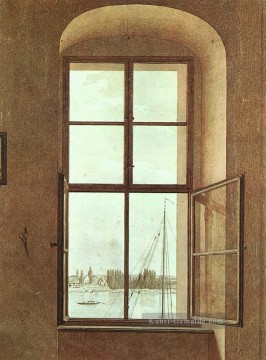  friedrich - Blick vom Maler Studio romantischen Caspar David Friedrich